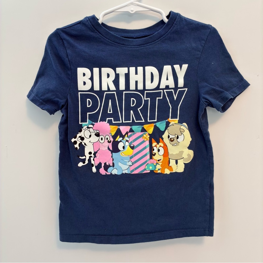 Old Navy Bluey Toddler Unisex Birthday Party Graphic T-Shirt Blue Size 4T